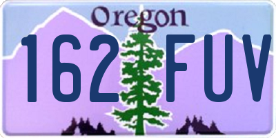 OR license plate 162FUV