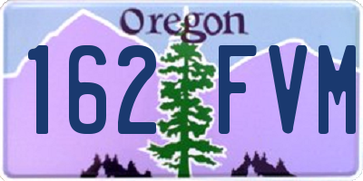 OR license plate 162FVM