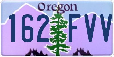 OR license plate 162FVV