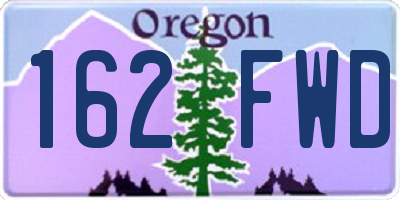 OR license plate 162FWD