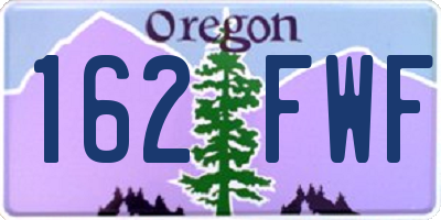 OR license plate 162FWF