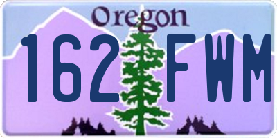 OR license plate 162FWM