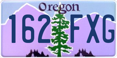 OR license plate 162FXG