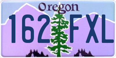 OR license plate 162FXL