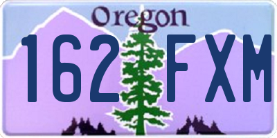 OR license plate 162FXM