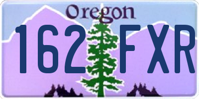 OR license plate 162FXR