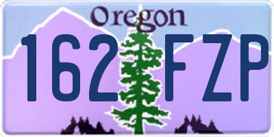 OR license plate 162FZP