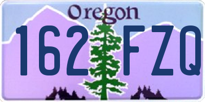 OR license plate 162FZQ