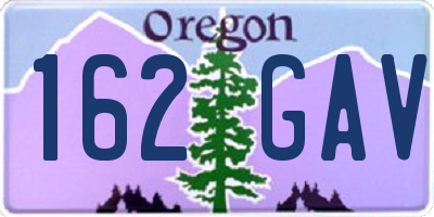 OR license plate 162GAV