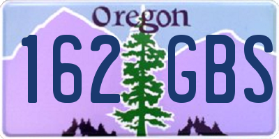 OR license plate 162GBS