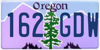 OR license plate 162GDW