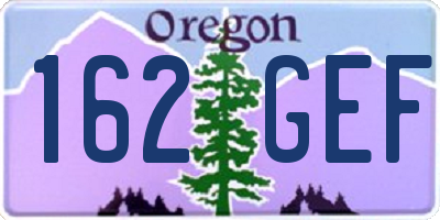 OR license plate 162GEF