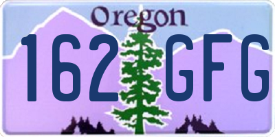 OR license plate 162GFG