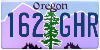 OR license plate 162GHR
