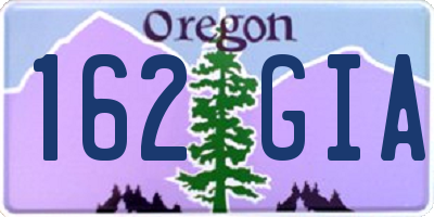OR license plate 162GIA