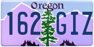 OR license plate 162GIZ