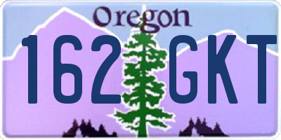 OR license plate 162GKT