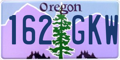 OR license plate 162GKW