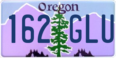 OR license plate 162GLU