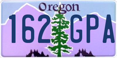 OR license plate 162GPA