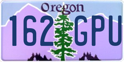 OR license plate 162GPU