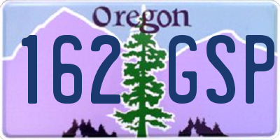 OR license plate 162GSP