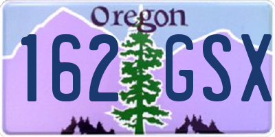OR license plate 162GSX