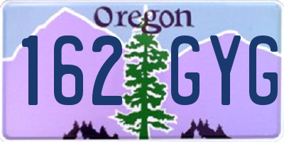 OR license plate 162GYG