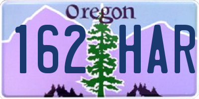 OR license plate 162HAR
