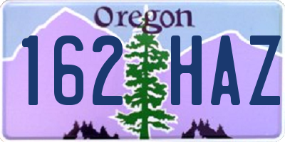 OR license plate 162HAZ