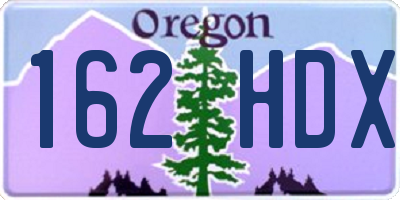 OR license plate 162HDX