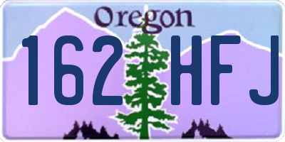OR license plate 162HFJ