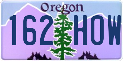 OR license plate 162HOW