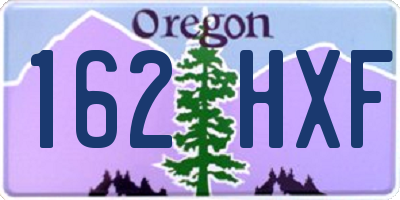 OR license plate 162HXF