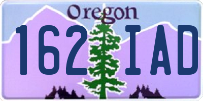 OR license plate 162IAD