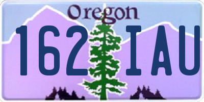 OR license plate 162IAU