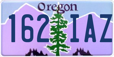 OR license plate 162IAZ