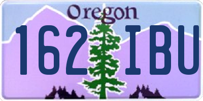 OR license plate 162IBU