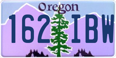 OR license plate 162IBW