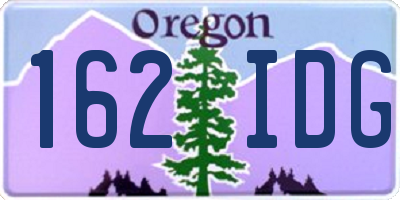 OR license plate 162IDG