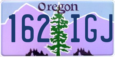 OR license plate 162IGJ