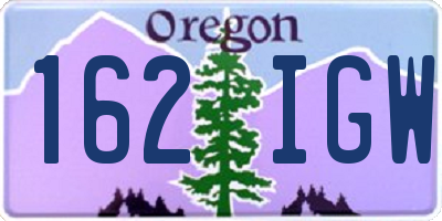 OR license plate 162IGW