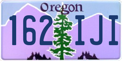 OR license plate 162IJI