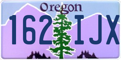 OR license plate 162IJX