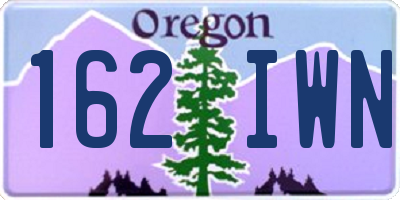OR license plate 162IWN