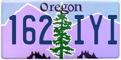 OR license plate 162IYI