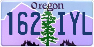 OR license plate 162IYL