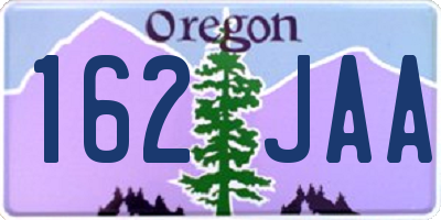 OR license plate 162JAA