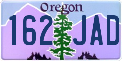 OR license plate 162JAD