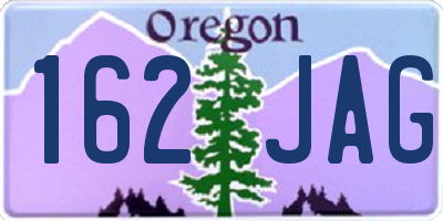 OR license plate 162JAG